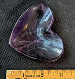 Banded Purple Fluorite Crystal Heart Shaped Bowl or Trinket Dish ✨💜✨