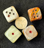 LG. Banded Calcite Crystal Dice 🎲💚🎲🍂