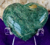 Green Jasper Crystal Puffy Heart 💚🍏✨☘️