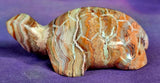 Hand Carved Mexican Lace Agate Crystal Turtle Figurine