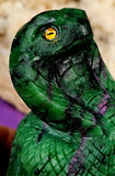 LG. Zoisite & Ruby Cobra Snake Posing on Rock 🪨🐍💚🪷🩷❤️