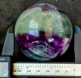 Snowflake Fluorite Crystal Sphere #2 💚❄️🔮💜🌨️