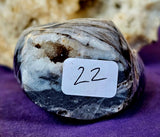 Partially Raw/Polished Black and White Sphalerite Crystal Freeform 🖤💎✨🤍