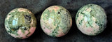 American Rhodonite aka Pink Opal & Green Tourmaline Crystal Sphere 💚✨😍🤯🔮🩷