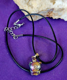 Rainbow Titanium Bismuth Crystal Kitty Cat Necklace ✨🐾🐈📿🌈