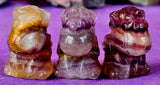 Alicorn Unicorn Pegasus Banded Rainbow Fluorite Crystal Figurine ✨🤩💎🦄🪽💜🌈
