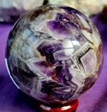 Chevron Amethyst Crystal Sphere 60mm
