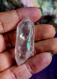 Aura Coated man-altered Clear Quartz Crystal Point 3oz ✨💎🌈