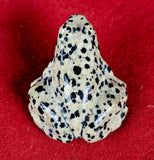 Dalmatian Jasper Crystal Frog Figurine 🐸