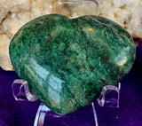 Green Jasper Crystal Puffy Heart 💚🍏✨☘️