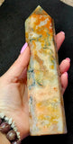 LG. Red Moss Agate Crystal Tower 💚♥️🍒🌳🌿