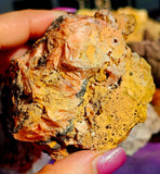 Raw Peach Barite w/Galena Crystal Specimen ✨💥🍑🩶