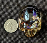Blown Glass Citrine Skull Carving ✨⚜️💀💛✨