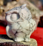 Howlite Crystal Owl Figurine