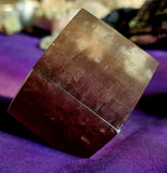 LG.. Banded Rainbow Fluorite Crystal Floating Cube 💜✨🌈🤍