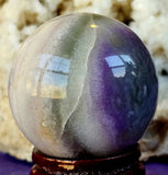 Silky Fluorite Crystal Sphere 💜🔮💚🤍✨