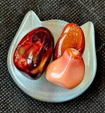 White Cat's Eye Crystal Cat Ear Trinket Dish 🤍🐾🐈‍⬛🥹🍚