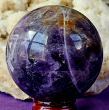 Chevron Amethyst Crystal Sphere #2 💜✨🤍