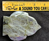 LG. FULL PURPLE FLASH Labradorite Crystal Leaf Carving 💜✨🌿🤩🍃