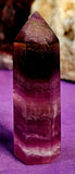 Banded Rainbow Fluorite Crystal Tower 💚✨💜☪️💛