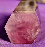 Banded Rainbow Fluorite Crystal Tower 💚✨💜☪️💛