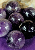 Mini Chevron Amethyst Crystal Spheres ✨🔮💜☪️