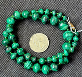 Vintage Malachite Crystal Necklace ✨📿💚🌿🍃🤩