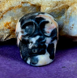 Yellow Zebra Jasper Crystal Mini Skull 💀 🦓💛🤍🖤✨
