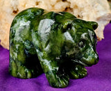 MD. Nephrite Jade Crystal Bear Carving 💚✨🐻🐨