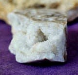 Partially Raw/Cut White Sphalerite Crystal Obelisk Tower w/Druzy ✨🤩🤍🐻‍❄️