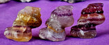 Alicorn Unicorn Pegasus Banded Rainbow Fluorite Crystal Figurine ✨🤩💎🦄🪽💜🌈