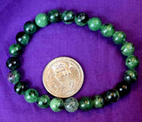 Zoisite Crystal Stretch Bracelet ✨📿🩷💚