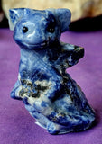 Blue & White Aventurine w/Black Obsidian Eyes Crystal Dragon Sculpture 💙💠🌊🐲🐉