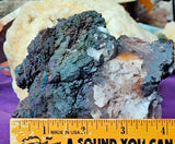 LG. Raw ridescent Rainbow Turgite Crystal Mineral Specimen 🤯🤩✨🌈🖤🤍