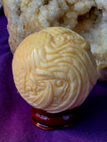 LG. Tagua Nut Phoenix Carving/Sphere ✨🐦‍🔥🥜🔮🔥