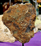 Polished/Raw Pink Amethyst Crystal Slab on Black Metal Display Stand ✨🩷🌸😍