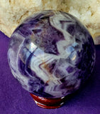 Chevron Amethyst Crystal Sphere #2 ✨🤍🔮💜☪️