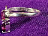 925 Sterling Silver Ring w/Round & Pear Cut Rubies ❤️✨🩷💍🤩