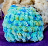 Handmade Teal Confetti Crocheted Frog Plushie 🥹🐸💚