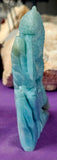 Hand Carved Caribbean Calcite Crystal Stone Iguana  Lizard Figurine 🦎🐚🌊