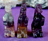 Banded Rainbow Fluorite Crystal Horse Carving 💜💛💚🐴🐎🌈