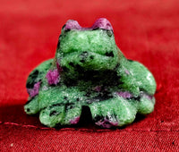 Ruby & Zoisite Crystal Frog Figurine 🐸