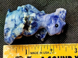 Blue & White Aventurine w/Black Obsidian Eyes Crystal Dragon Sculpture 💙💠🌊🐲🐉