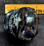LG. Black Agate Crystal Pirate Skull Carving ⚓🏴‍☠️🤯✨☠️🦜🖤
