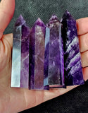SM. Amethyst/Chevron Amethyst Crystal Tower 💜✨☪️🤍