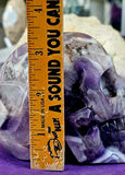 LG. Chevron Amethyst Crystal Skull