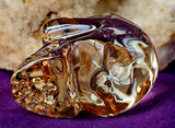 Blown Glass Citrine Skull Carving ✨⚜️💀💛✨
