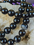 Black Agate Crystal Stretch Bracelet ✨🐈‍⬛🖤✨📿