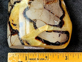 LG. UV Reactive Polished Septarian Crystal Freeform 💛✨🤩🖤
