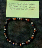 Handcrafted Blue & Goldstone w/Onyx & 925SS Accent Beads ✨📿⚜️💙